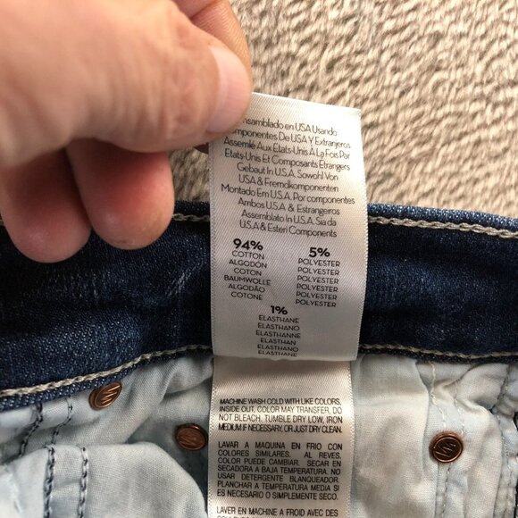 Mother Woman's Jeans Size 27 The Weekender Fray Blue Denim Flared Jeans - Picture 12 of 16